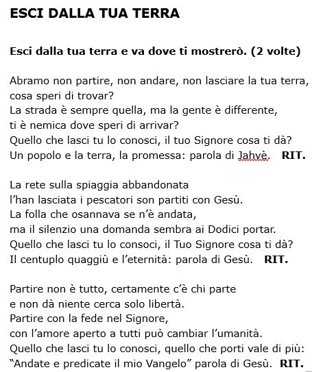 Eleno Testi Canzoni Parrocchia Di San Lorenzo Da Brindisi